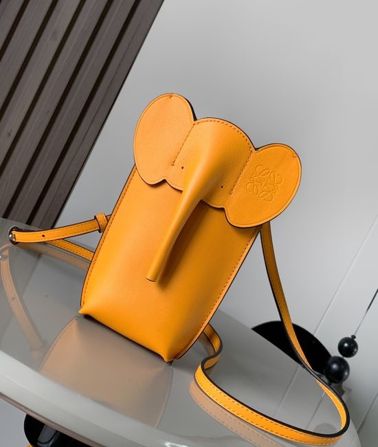 Loewe Elephant Leather Crossbody Phone Bag 9200