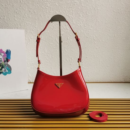 Prada Cheo Patent Leather Shoulder Bag 1BC169