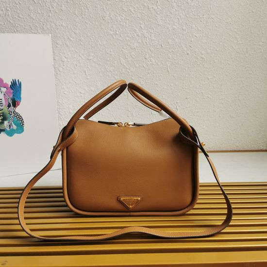 Prada Bowling Grained Leather Handbag 1BA451