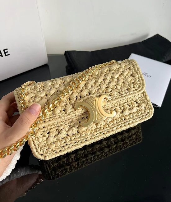 Celine Triomphe Woven Chain Shoulder Bag 197993