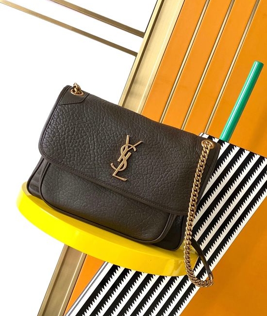 Yves Saint Laurent YSL Niki Medium Leather Flap Handbag 633178