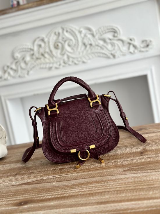 Chloe Marcie Burgundy Satchel 1199-3