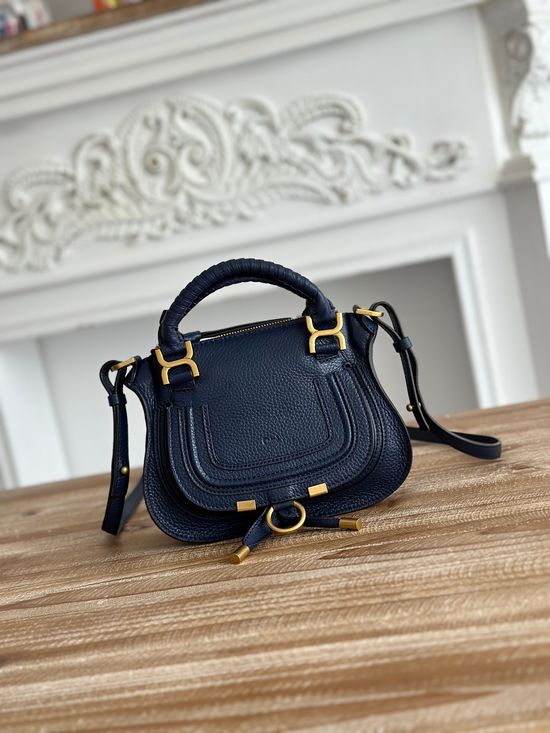 Chloe Marcie Royal Blue Leather Satchel 4857