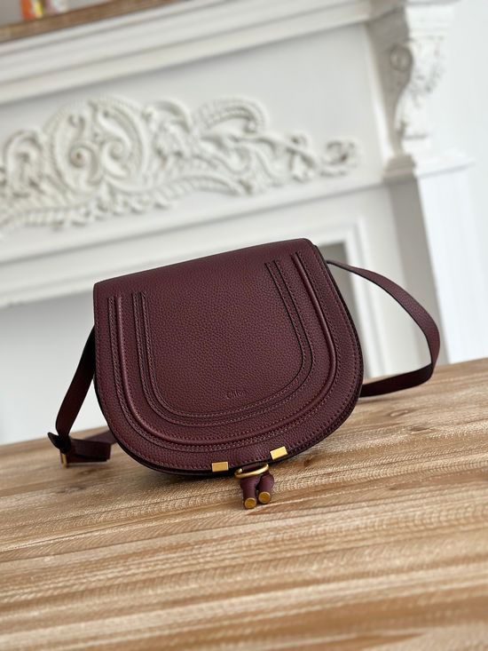 Chloe Marcie Burgundy Large Shoulder Bag 2019