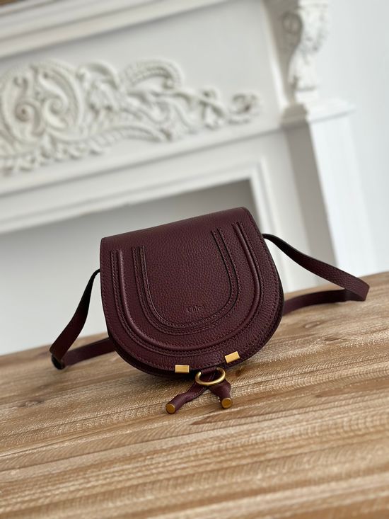 Chloe Marcie Burgundy Small Shoulder Bag 2000