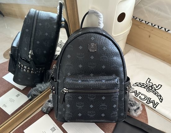 MCM Stark Visetos Studded Backpack 16015