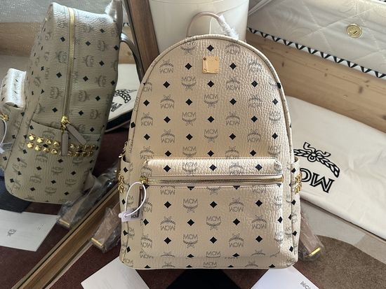 MCM STARK VISETOS Studded Medium Backpack 10760