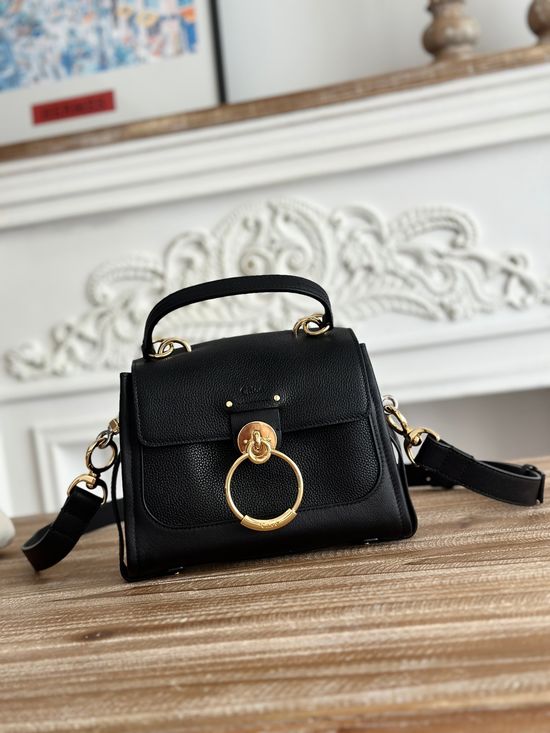 Chloe Tess Day Small Black Calfskin Handbag S1143