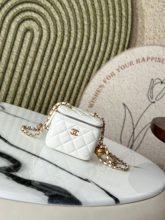Chanel Vanity Case Lambskin Adjustable Chain Bag 66014