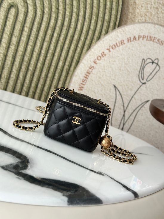 Chanel Vanity Case Lambskin Adjustable Chain Bag 66014