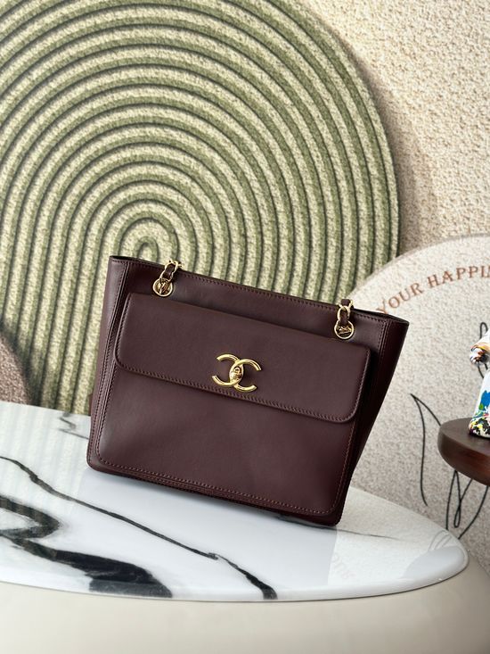 Chanel Vintage Shopping Tote Grained Calfskin A2214