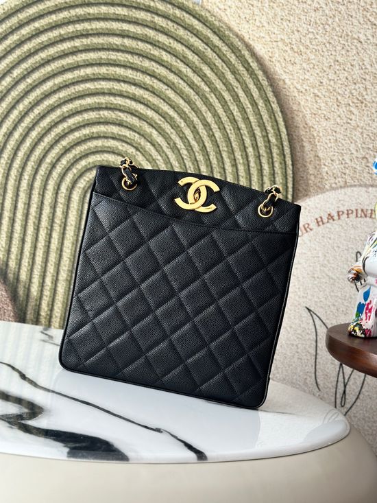 Chanel Vintage Caviar Leather Shopping Bag A2212
