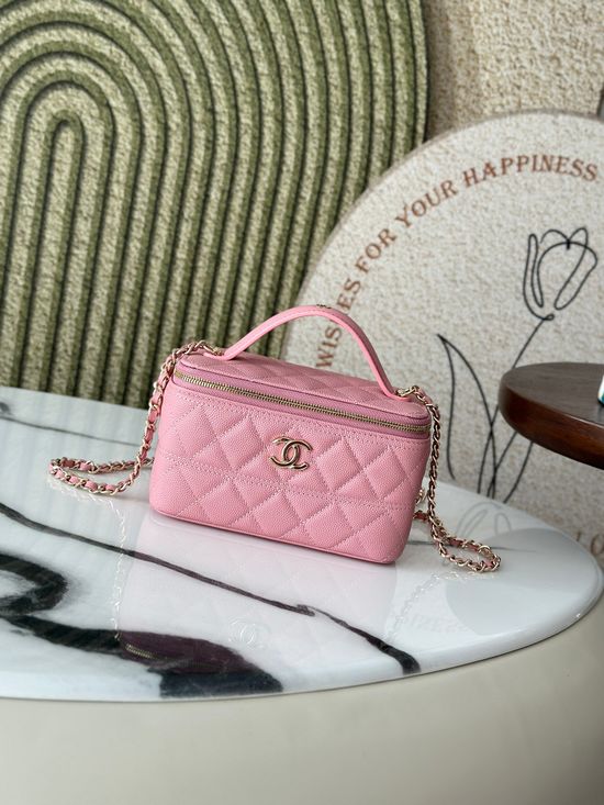 Chanel Grained Calfskin Lipstick Crossbody Bag 66022