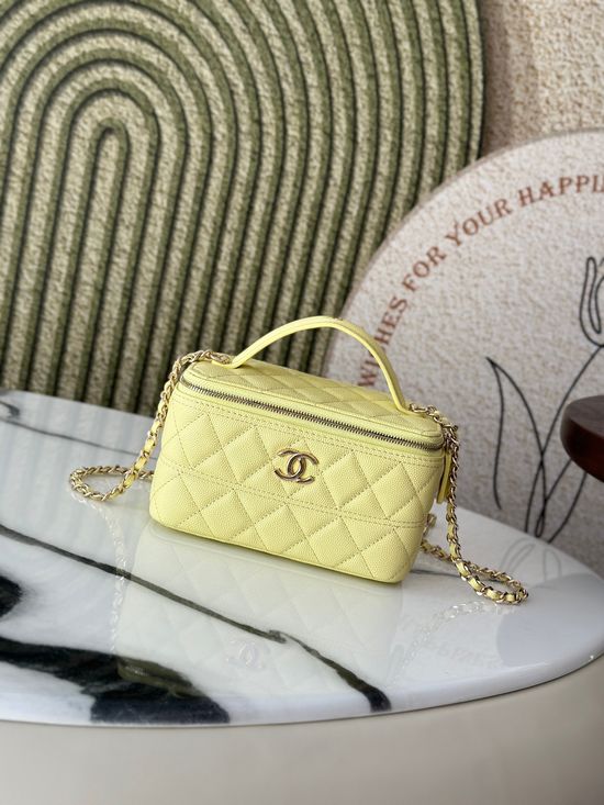 Chanel Caviar Leather Lipstick Chain Bag 66022