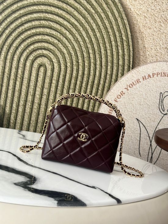 Chanel Original Leather Hobo Bag with Woven Handle 66027