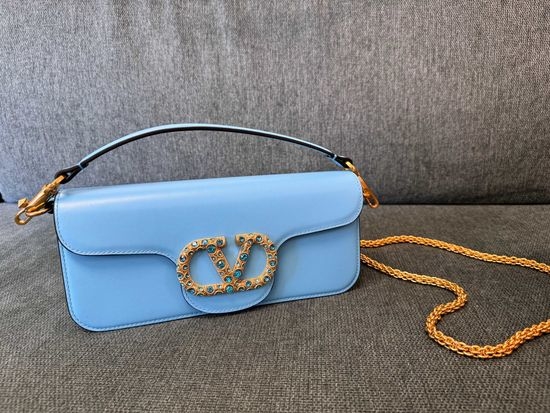 Valentino Calfskin Handbag Diamond Buckle 2244