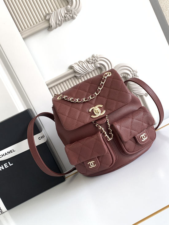 Chanel 24A Litchi Leather Backpack Recommendation 8129