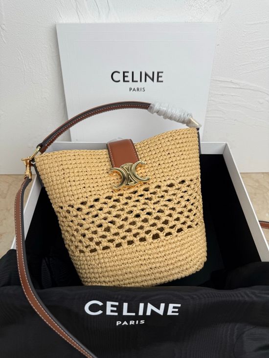 Celine Woven Small Bucket Bag 119742