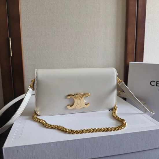 Celine TRIOMPHE CANVAS Flap Shoulder Bag 110972
