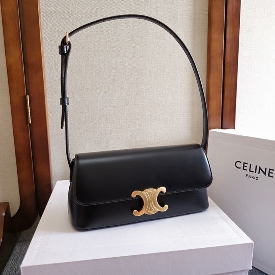 Celine Tromphe Triomphe Buckle Leather Shoulder Bag 120553