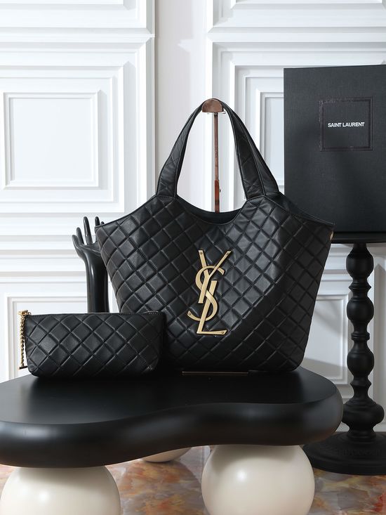 Yves Saint Laurent ICARE Quilted Tote Bag 698652