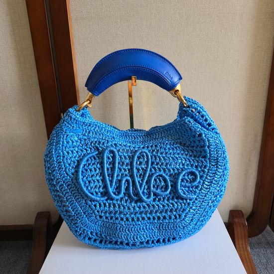 Chloe Summer Banana Raffia Woven Bag 6086