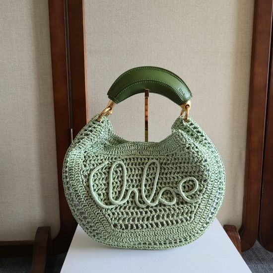 Chloe Summer Banana Raffia Bag 6086