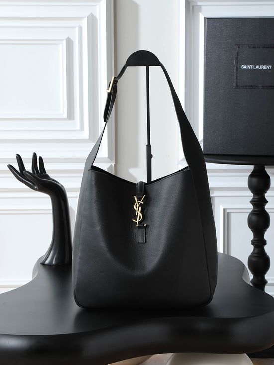 Yves Saint Laurent Large Hobo Handbag with Gold Buckle 753837