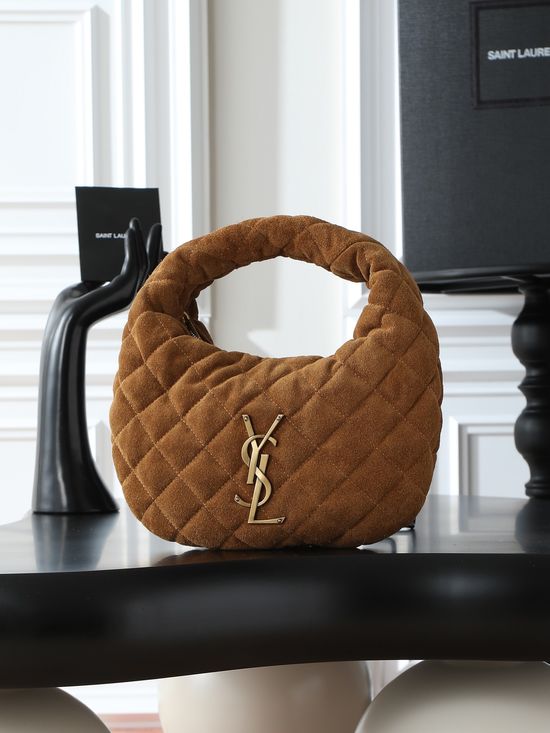 Yves Saint Laurent ICARE Suede Croissant Shoulder Bag 851689