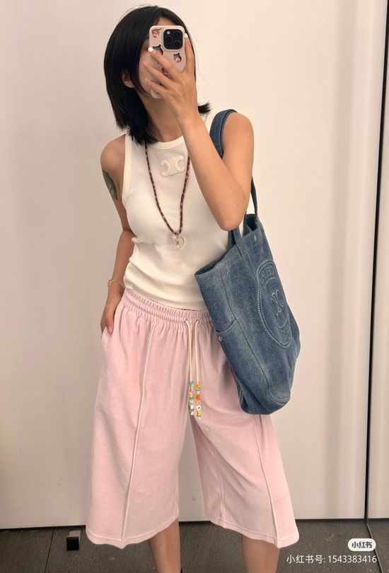 Celine Washed Blue Denim Casual Bag