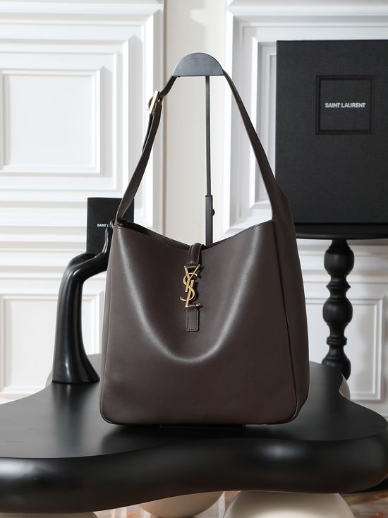Yves Saint Laurent LE 5A7 Large Smooth Leather Hobo Bag 753837
