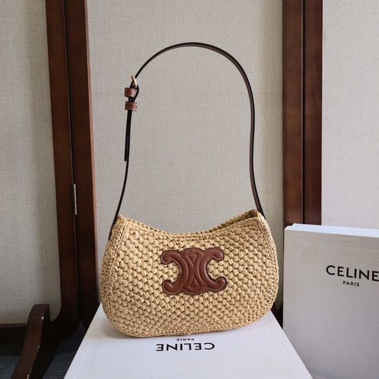 Celine TILLY Raffia Shoulder Bag 115703