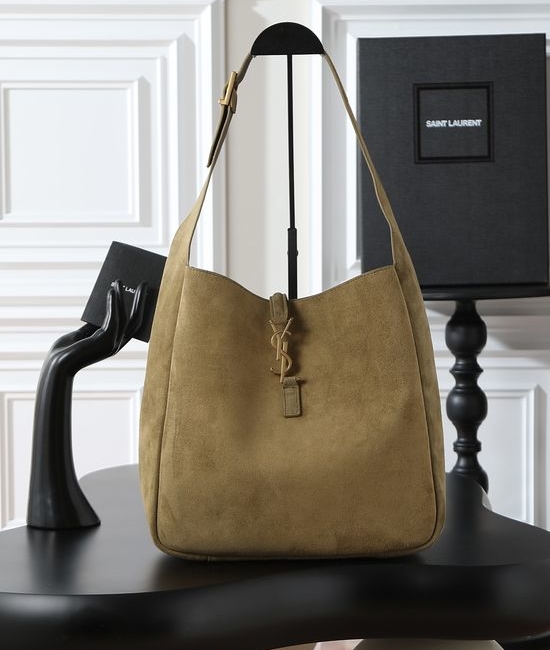 Yves Saint Laurent YSL LE 5A7 Green Matte Large Hobo Bag 11912