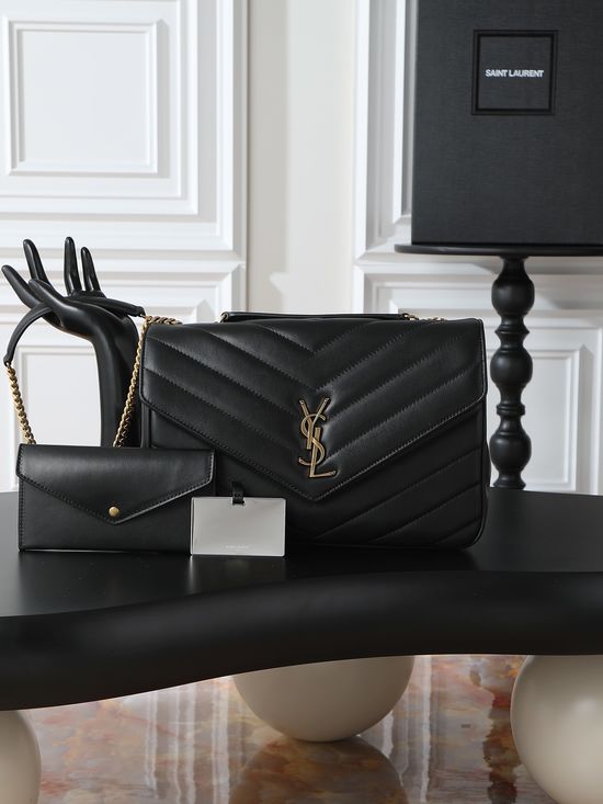Yves Saint Laurent LouLou Black Lambskin Bag 803541
