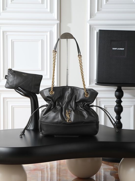 Yves Saint Laurent Jamie Lambskin Drawstring Bucket Bag 833948