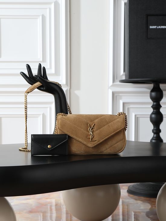Yves Saint Laurent LouLou Suede Matte Shoulder Bag 821749