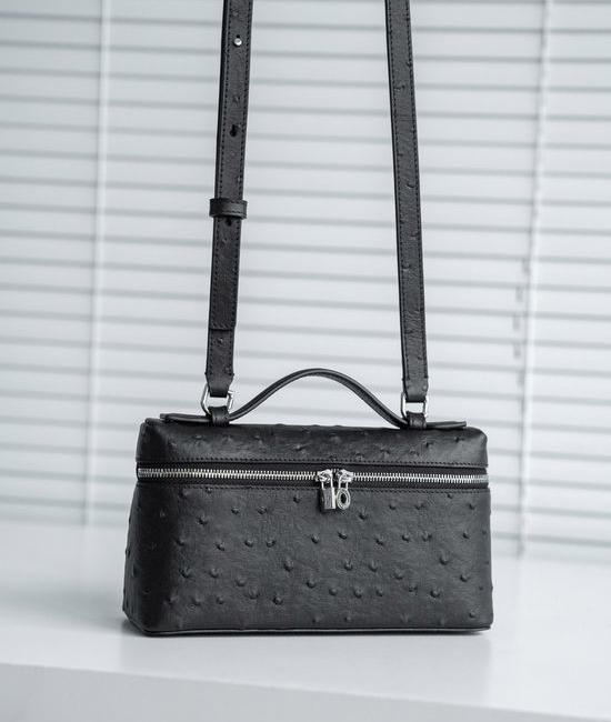 Loro Piana Extra Pocket Ostrich Pattern Bag 3679
