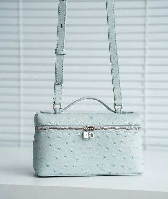 Loro Piana Extra Pocket Ostrich Pattern Bag 3677