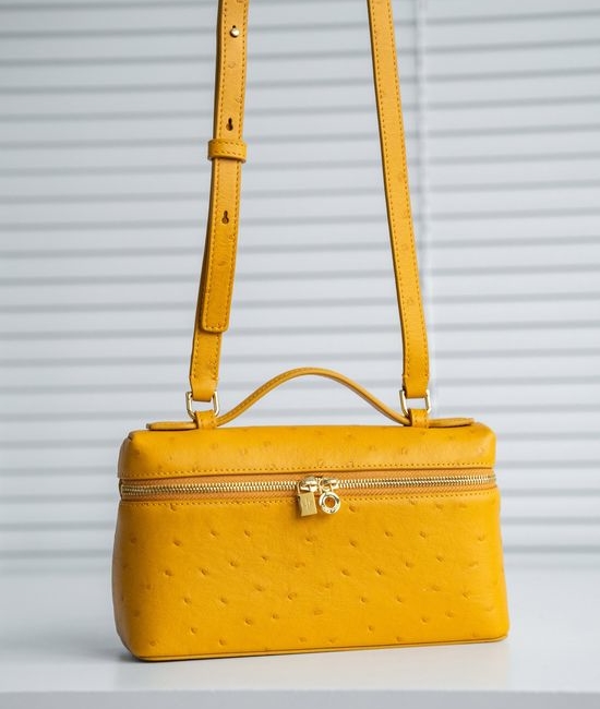 Loro Piana Extra Pocket L19 Ostrich Textured Bag L19