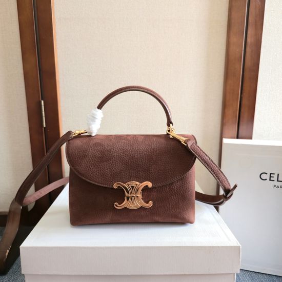 Celine Triomphe Kelly Leather Handbag 118113