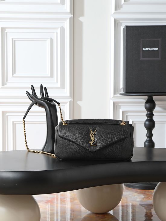 Yves Saint Laurent CALYPSO Small Elephant Grain Lambskin Chain Bag 734153