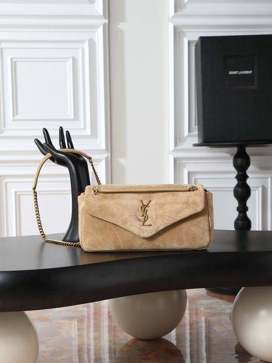 Yves Saint Laurent CALYPSO Suede Magnetic Snap Bag 734153