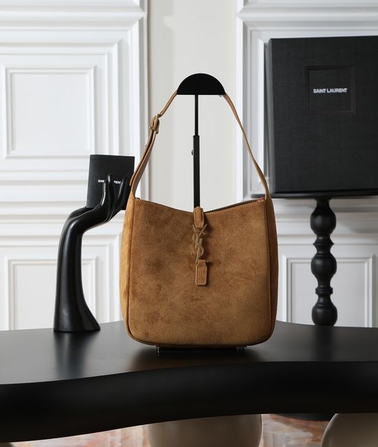 Yves Saint Laurent YSL LE 5A7 Caramel Suede Shoulder Bag 713938