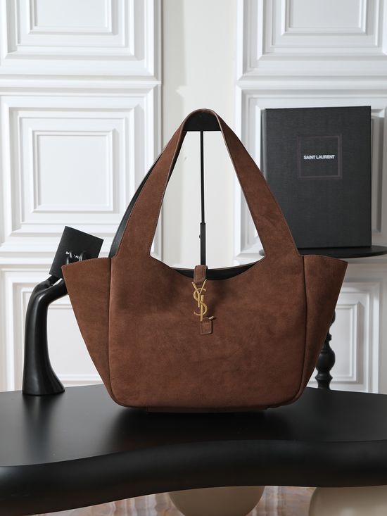 Yves Saint Laurent Bea Suede Hobo Shopping Tote Bag 763435