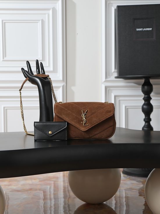Yves Saint Laurent LouLou Suede Matte Shoulder Bag 821749
