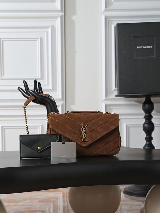 Yves Saint Laurent LouLou Frosted Suede Bag 801437