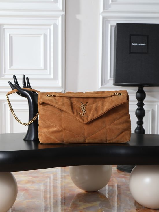 Yves Saint Laurent Loulou Puffer Suede Bag 577475-1
