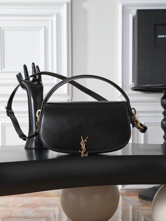 Yves Saint Laurent Voltaire Black Leather Shoulder Bag 787671-1