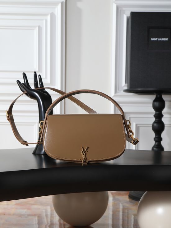 Yves Saint Laurent VOLTAIRE Beige Leather Top Handle Bag 7982