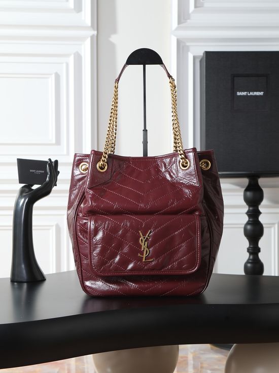 Yves Saint Laurent Niki Oil Wax Leather Tote Bag 862295